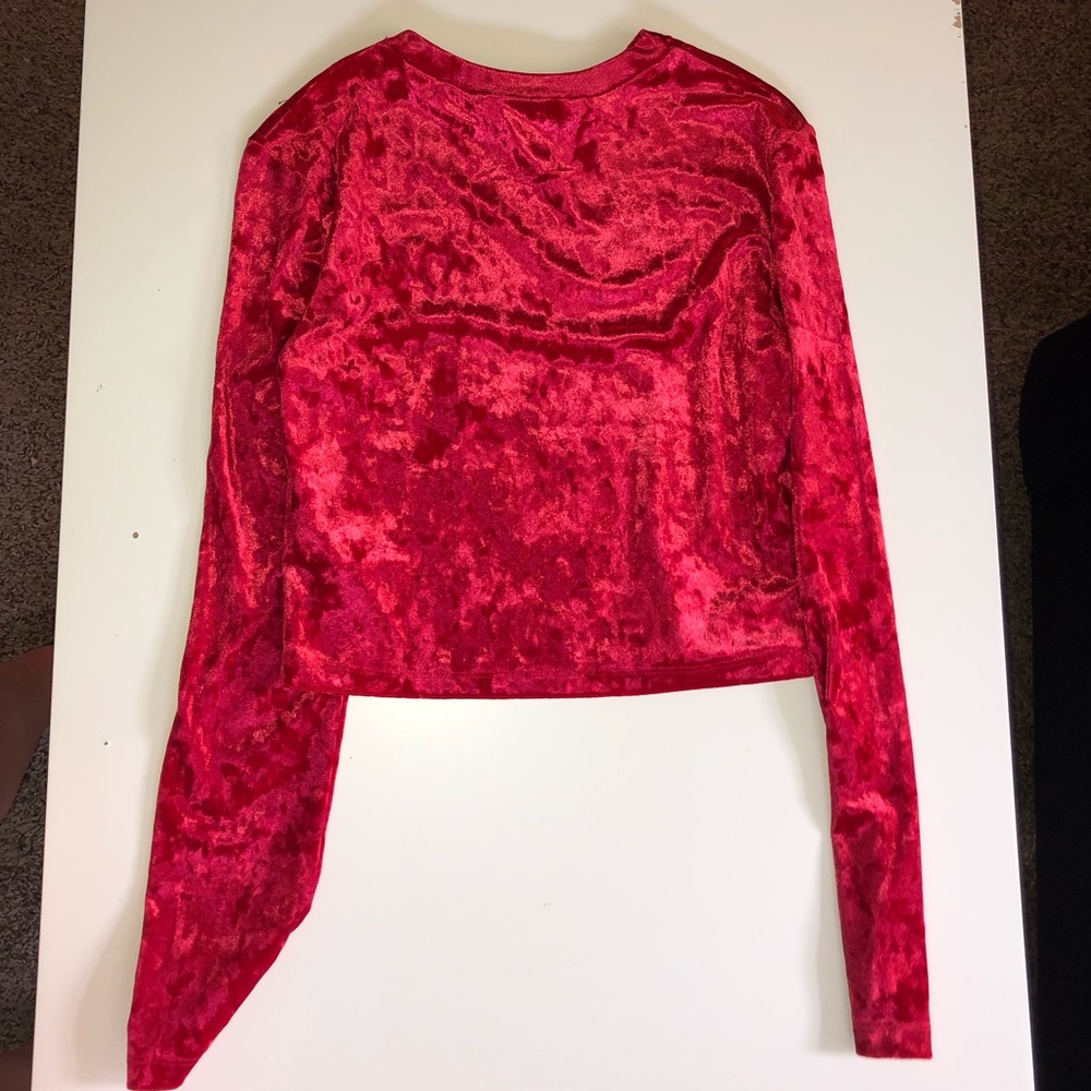 Velvet cropped long sleeve
